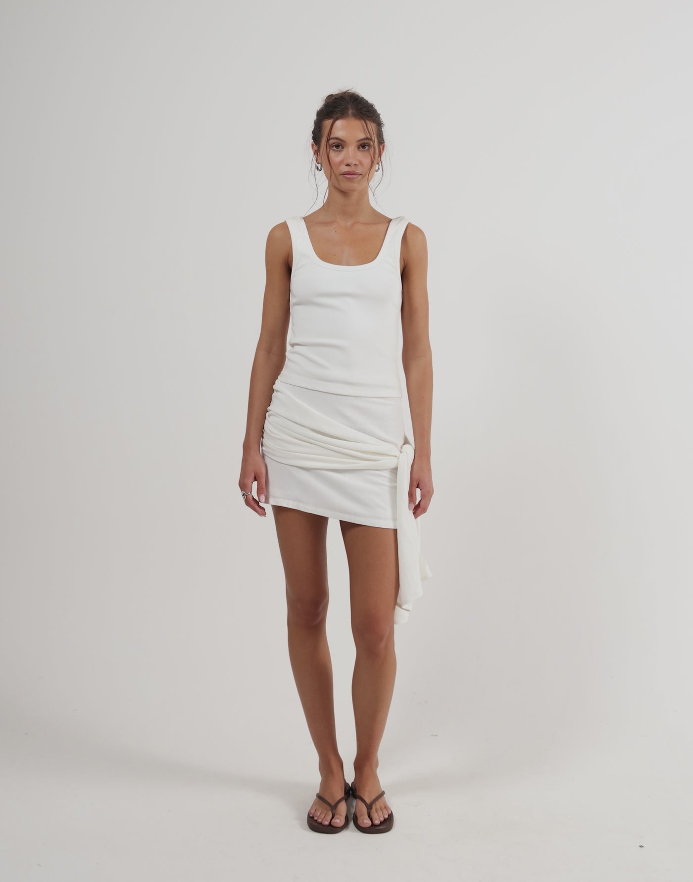 Evelyn Mini Skirt (Off White)