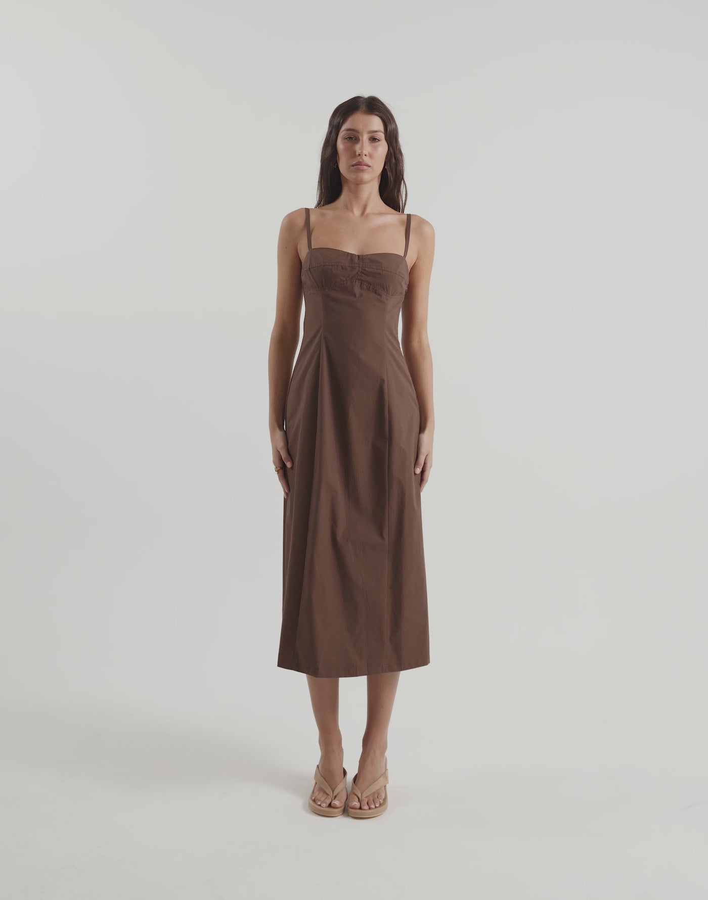 Duran Midi Dress (Chocolate)