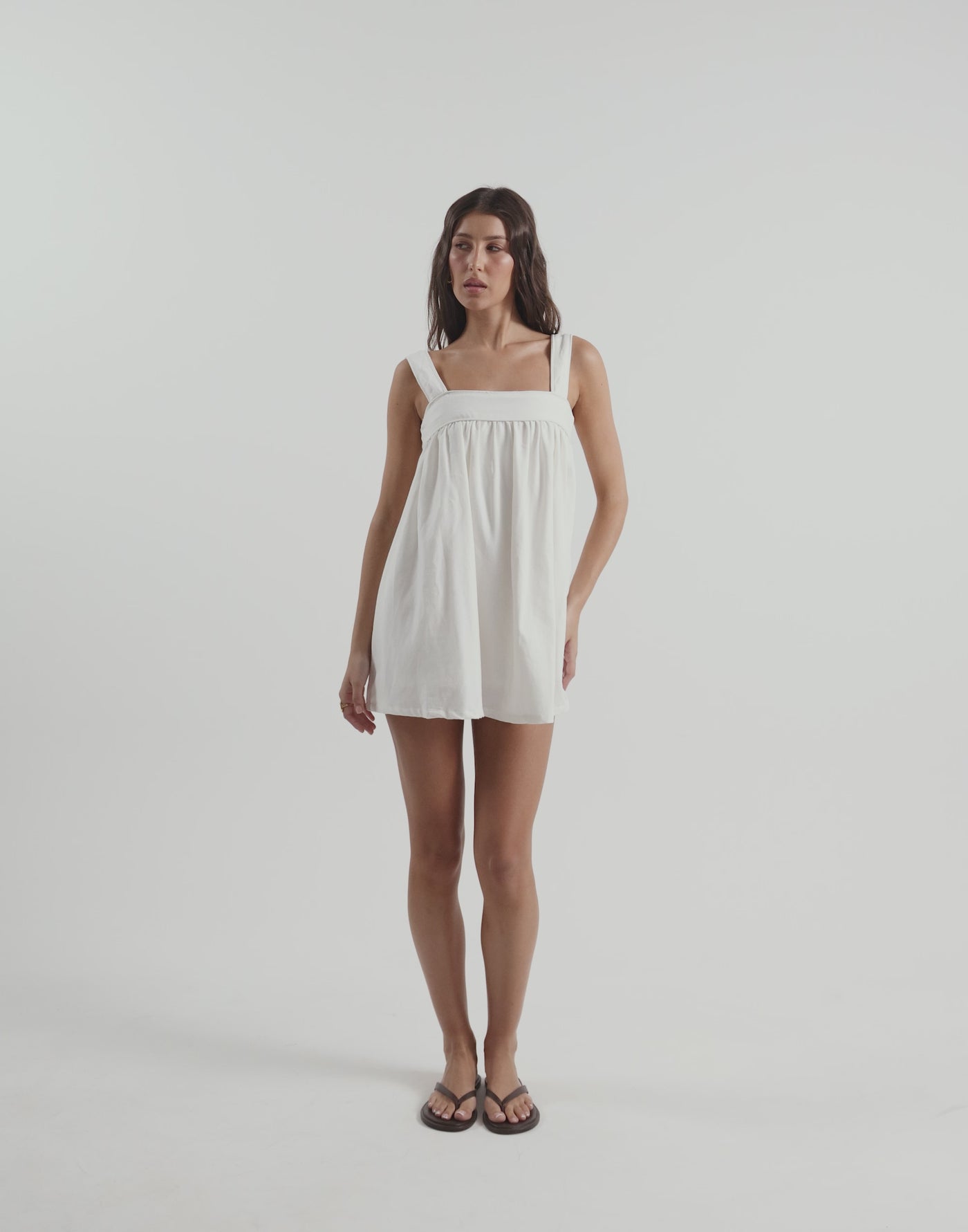 Sutton Mini Dress (White)