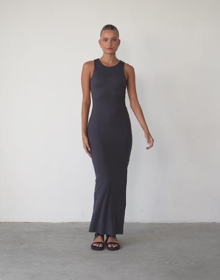 Charcoal grey maxi outlet dress