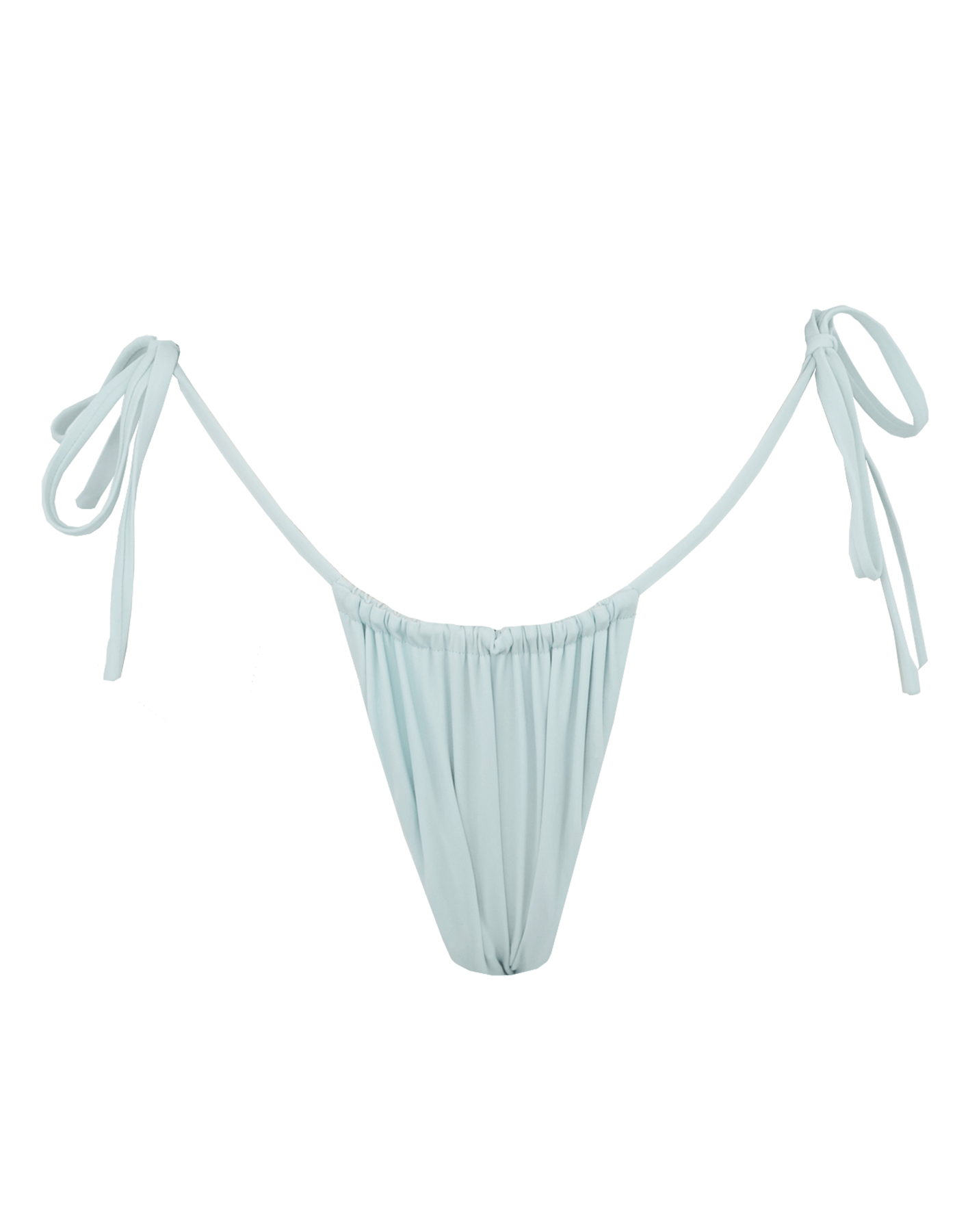 Quartz Side Tie Bottom (Blue Glow) - Light Blue Cheeky Side Tie Bikini ...